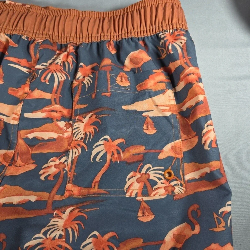 Men's 9'' Inseam Board‎ Swim Trunks Shorts- Goodfellow & Co Orange Island M